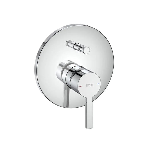 Naia by Roca Chrome shower built-in shower faucet. Two ways shower mixer Roca Group