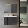 Neox 36 inches modern wall mounted bathroom Vanity with ceramic sink console. 2 drawers. Contemporary vanities. Roca Group