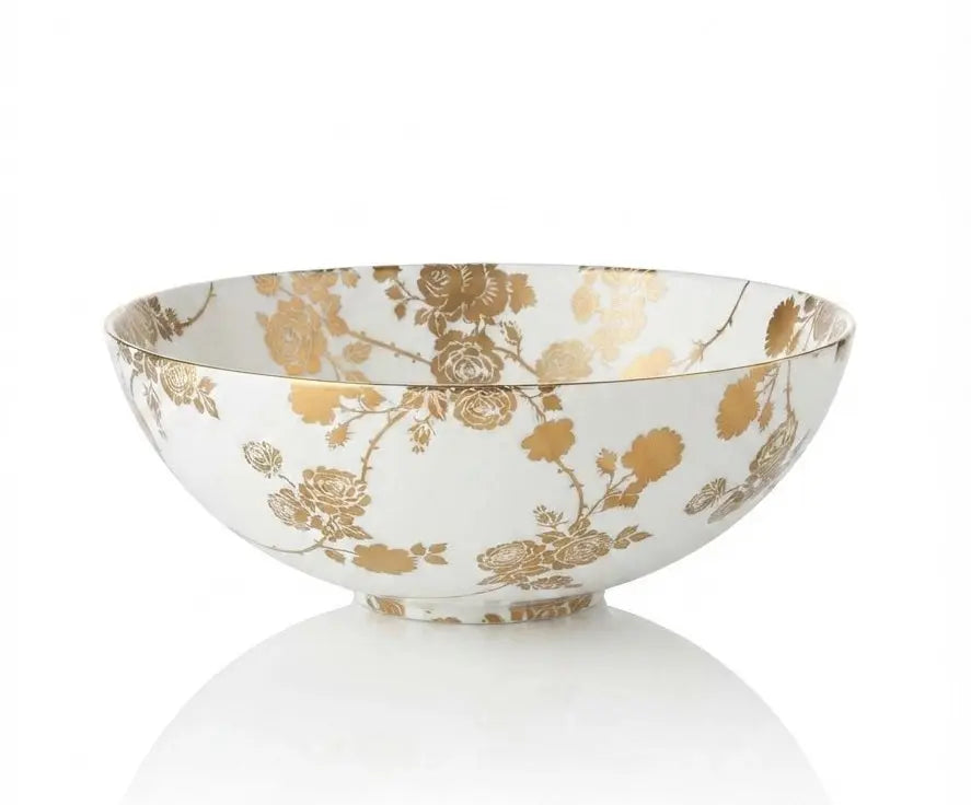 Hand Decorated Porcelain Vessel Sink | New Lys Rose Bathroom Vessel Sink