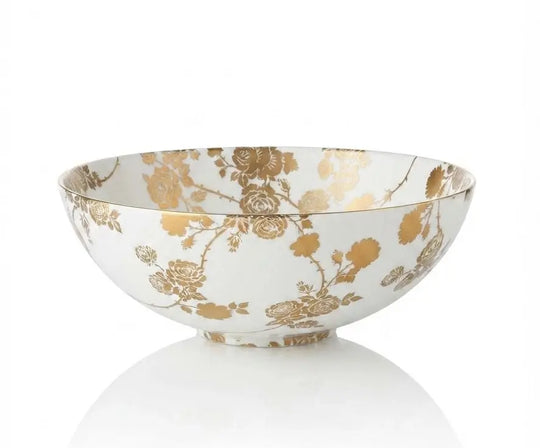 Hand Decorated Porcelain Vessel Sink | New Lys Rose Bathroom Vessel Sink