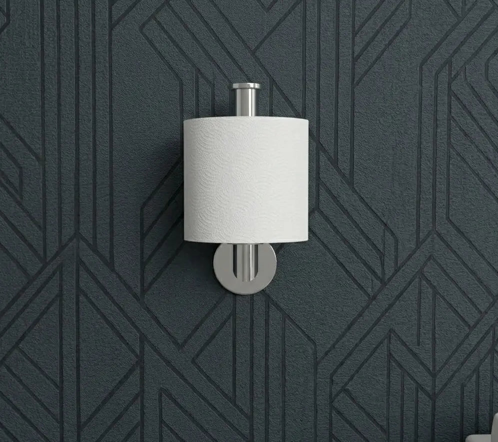 vertical toilet paper holder front view
