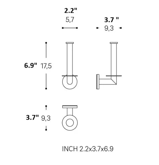 Niara vertical toilet paper holder .Upright toilet roll holder. secretbathstore
