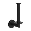 upright matte black toilet roll holder