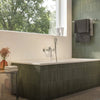 Large chrome double towel bar
