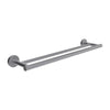Brushed inox double towel bar