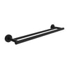 matte black double towel bar