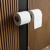 side view double toilet paper holder
