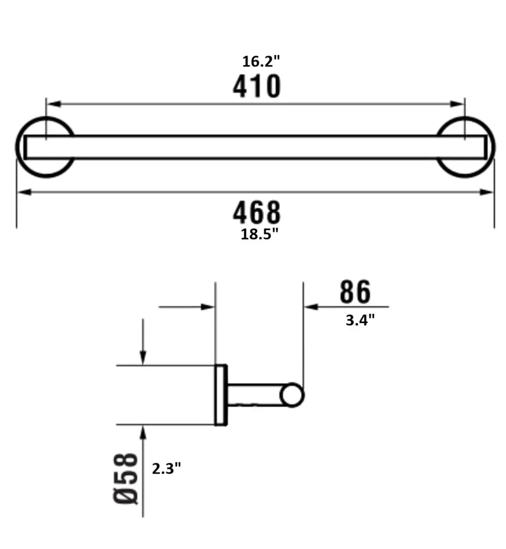 towel bar drawing