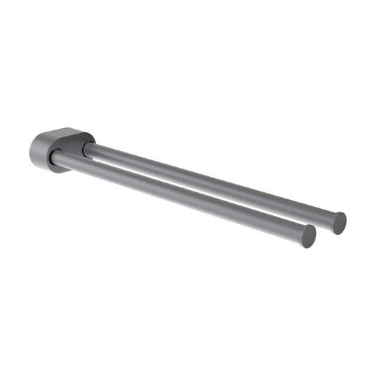 swivel inox brushed double towel bar