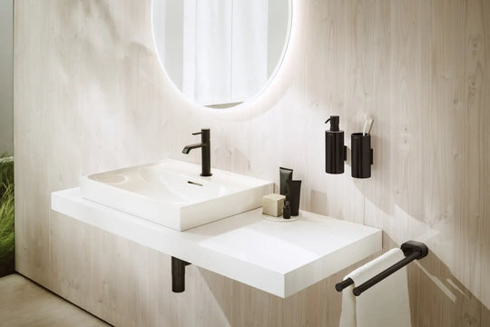 matte black double side towel bar