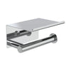 chrome toilet paper holder with flat lid