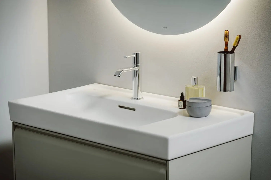 Niara wall mounted toothbrush holder. Modern tumbler holder secretbathstore