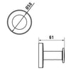 Niara contemporary towel hook. Modern robe hook holder. secretbathstore