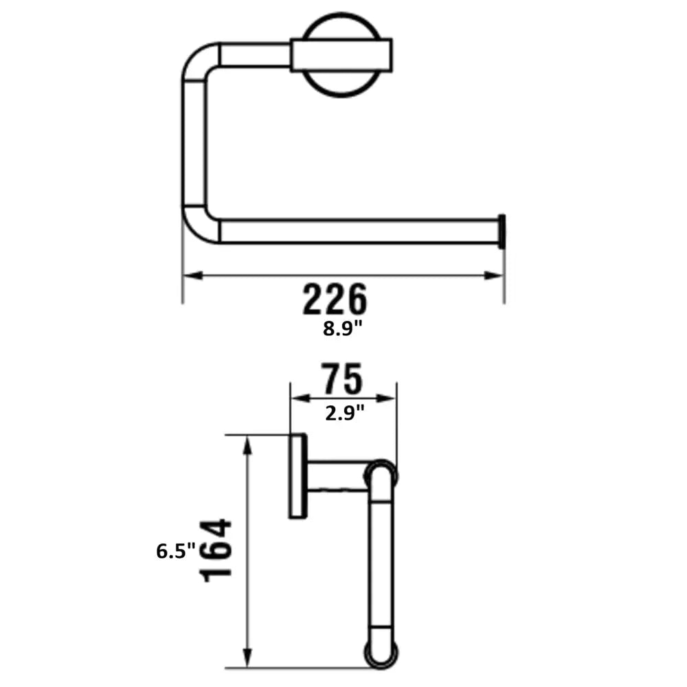Niara contemporary towel ring. Modern bathroom towel holder secretbathstore