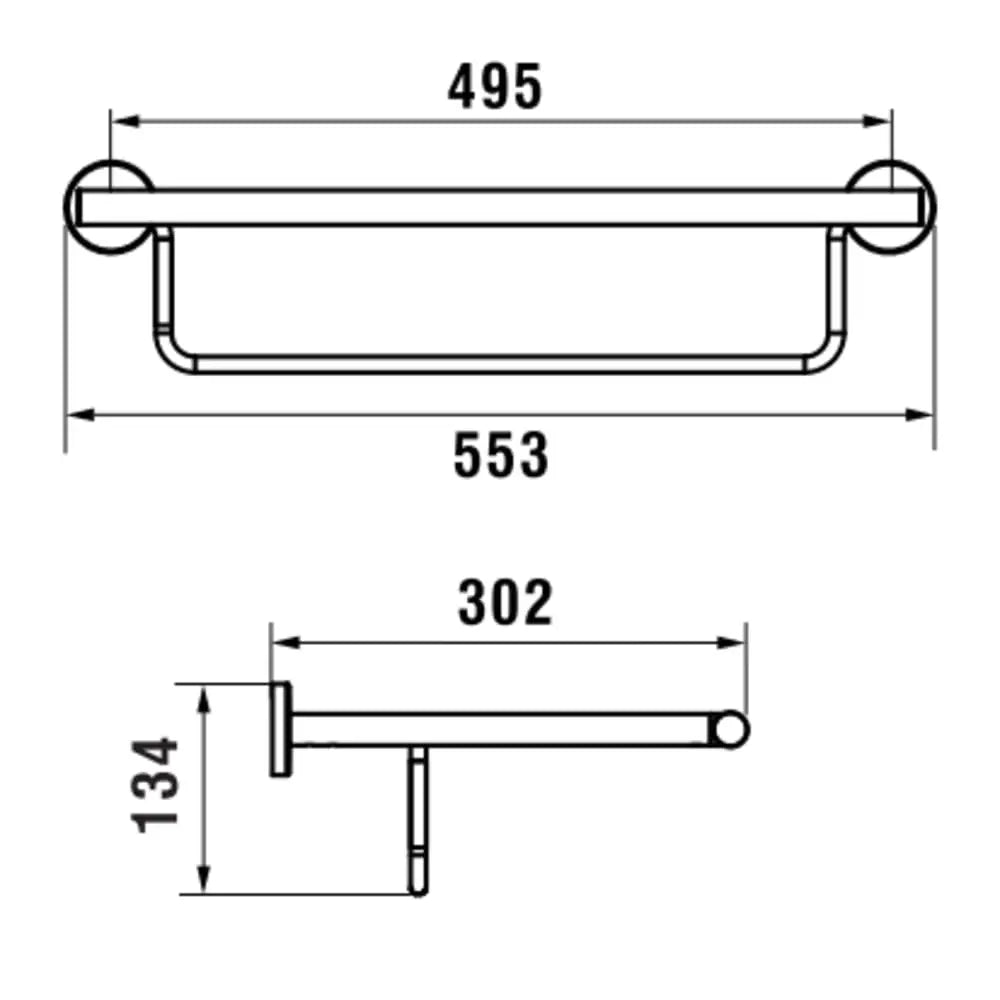 Niara wall mounted towel rack. Towel holder hotel style secretbathstore
