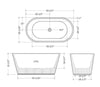 Ohio acrylic free standing bathtub. Texture tub. Modern tub. Secret Bath