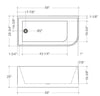 Corner bathtub drawing