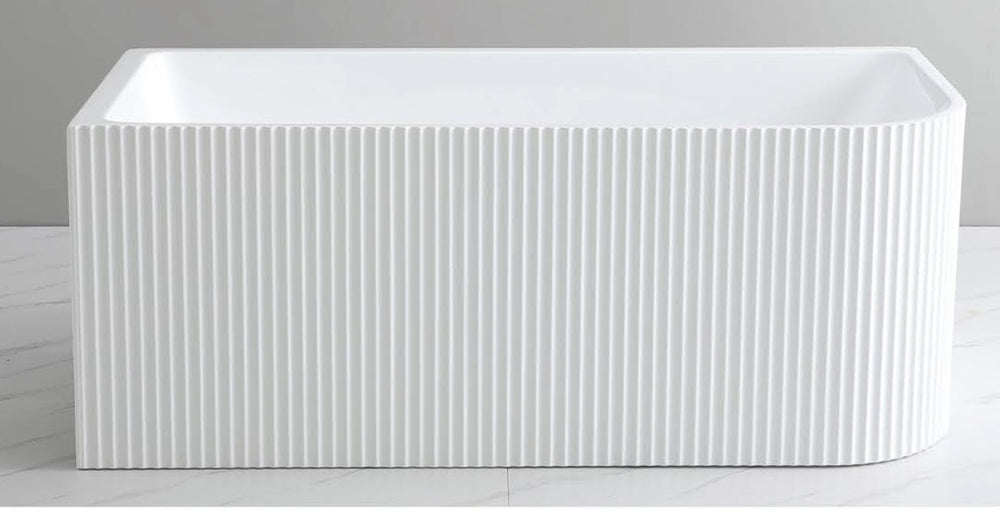Ohio corner bathtub. Free standing corner tub. Textured tub. Modern bathtub. Secret Bath