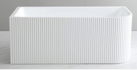 Ohio corner bathtub. Free standing corner tub. Textured tub. Modern bathtub. Secret Bath