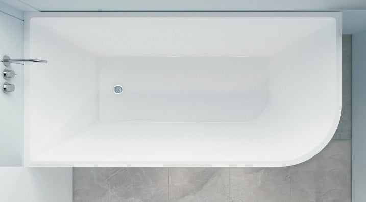 left corner tub