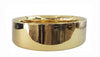 Dinan polished gold bathroom vessel sink. Shiny finish