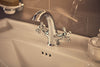 Carmen by Roca Chrome single hole bathroom sink faucet. Vintage faucets. Traditional faucets