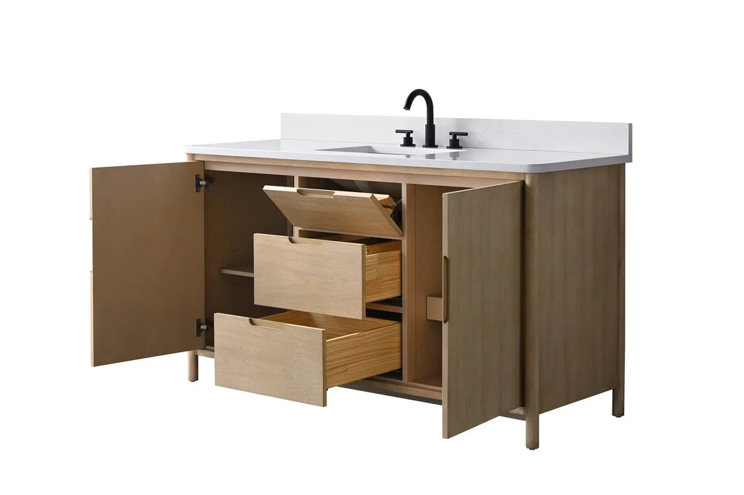 Raleigh 60" free standing single bathroom vanity.