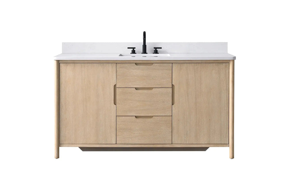 Raleigh 60" free standing single bathroom vanity.