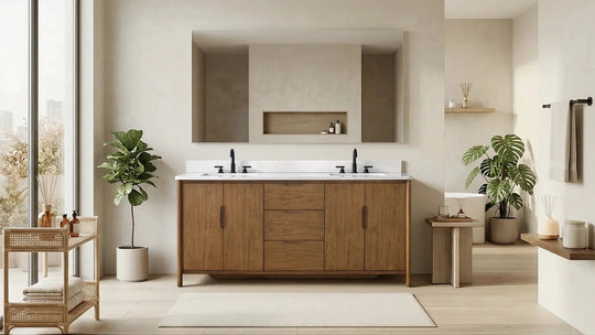 Raleigh 72" free standing double bathroom vanity.