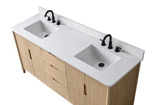 Raleigh 72" free standing double bathroom vanity.