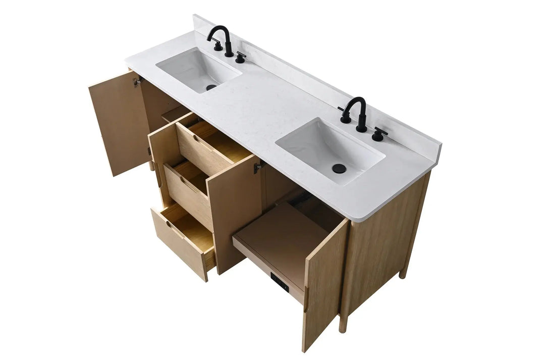 Raleigh 72" free standing double bathroom vanity.