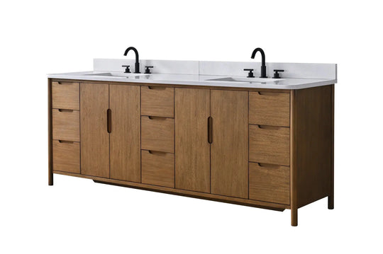 Raleigh 84" free standing double bathroom vanity.