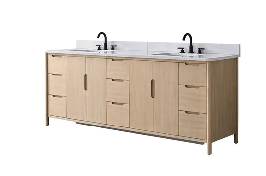 Raleigh 84" free standing double bathroom vanity.