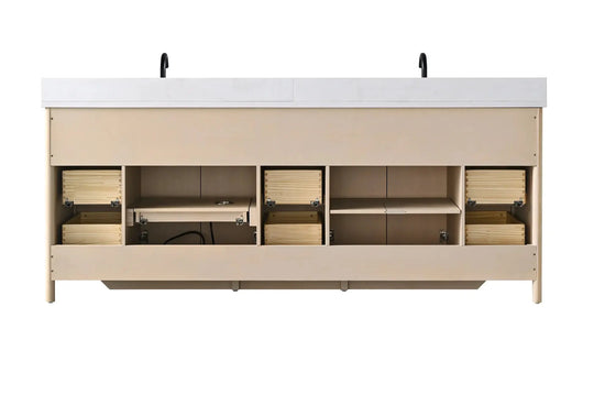 Raleigh 84" free standing double bathroom vanity.