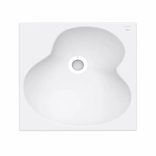 Ruy Ohtake by Roca Square Organic Porcelain vessel sink. Square bathroom sink Roca