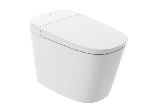 Zenix square Smart Toilet, Floor Mount, White Vitreous China. Celite by Roca Roca