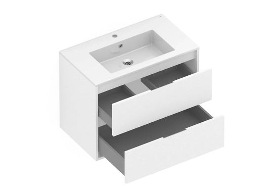 Cube small Bath Vanity with sink. 24 inches bathroom vanity. Roca Group