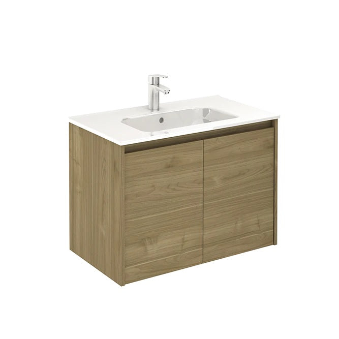 Samoa 32 inches modern wall mounted bathroom Vanity 2 doors with ceramic sink console Roca Group