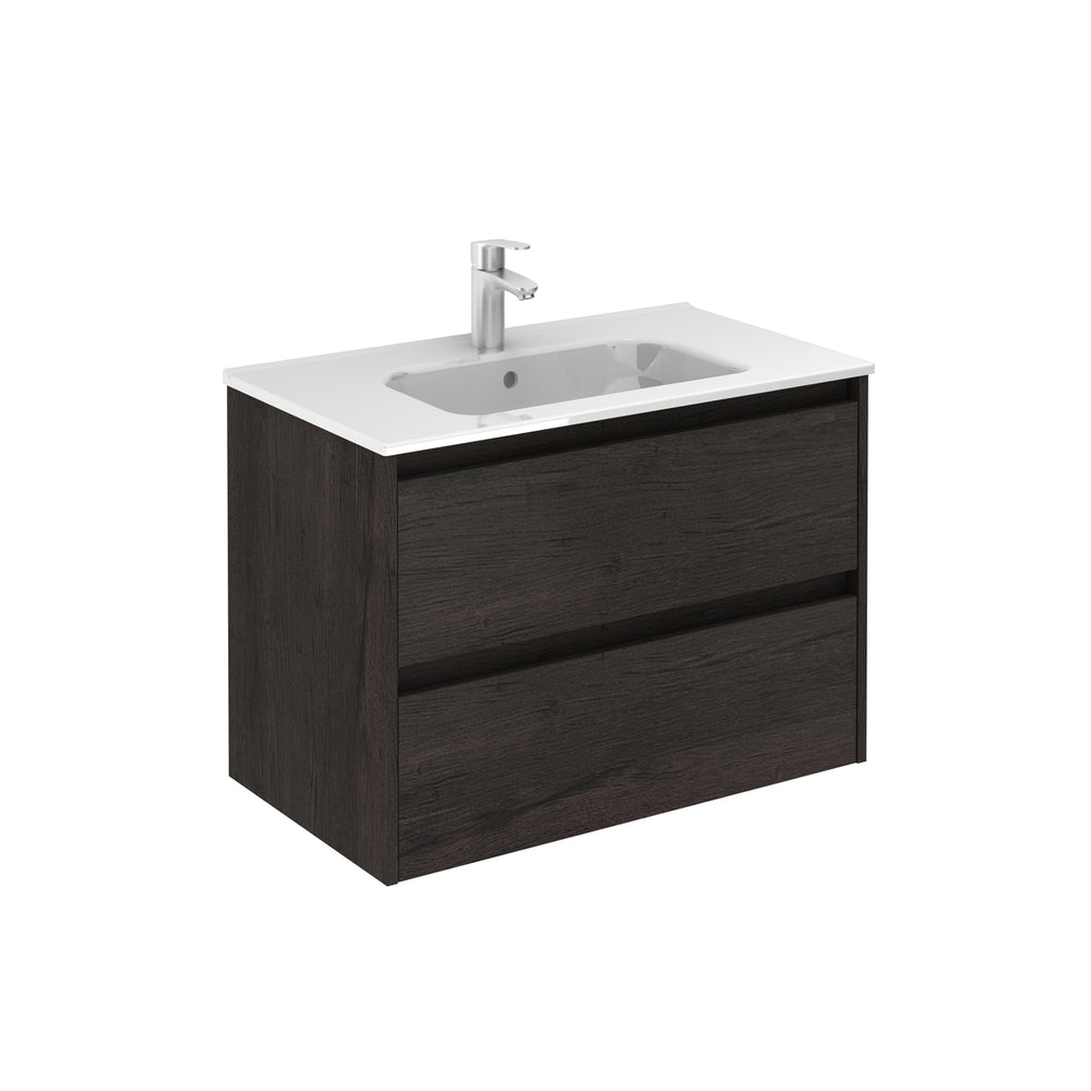 Samoa 32 inches wall mounted Bathroom Vanity 2 drawers with ceramic sink console Roca Group