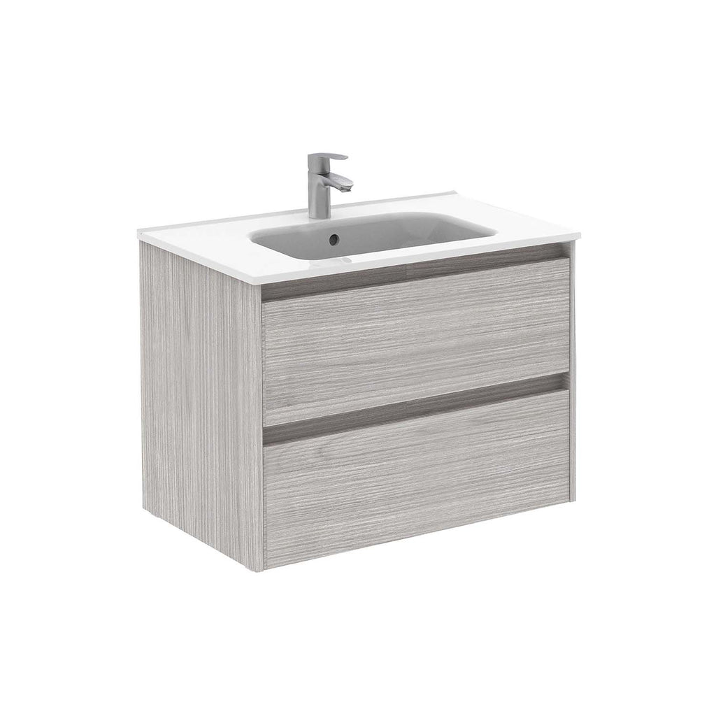 Samoa 32 inches wall mounted Bathroom Vanity 2 drawers with ceramic sink console