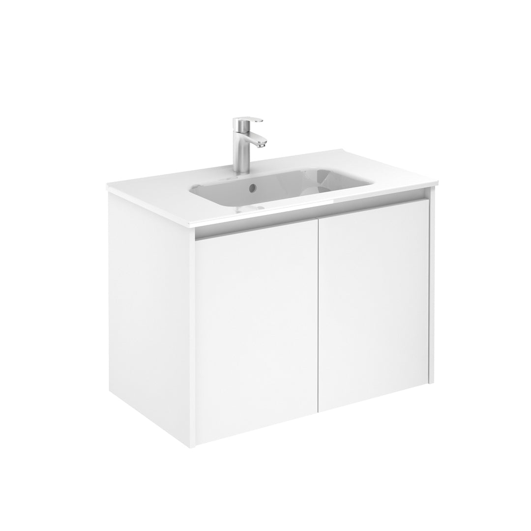 Samoa 32 inches modern wall mounted bathroom Vanity 2 doors with ceramic sink console Roca Group