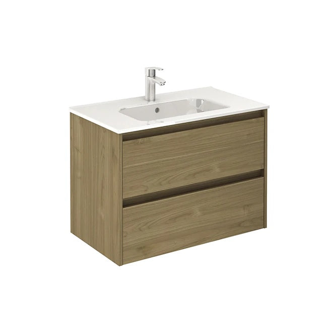 Samoa 32 inches wall mounted Bathroom Vanity 2 drawers with ceramic sink console Roca Group