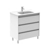 Samoa 32 inches modern standing bathroom vanity 3 Drawers with ceramic sink console