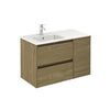 Samoa 36 inches wall mounted Bathroom Vanity 2 drawers, 1 door. Ceramic sink console Roca Group