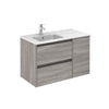 Samoa 36 inches wall mounted Bathroom Vanity 2 drawers, 1 door. Ceramic sink console Roca Group