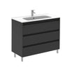 Samoa 40 inches modern standing bathroom vanity 3 Drawers with ceramic sink console