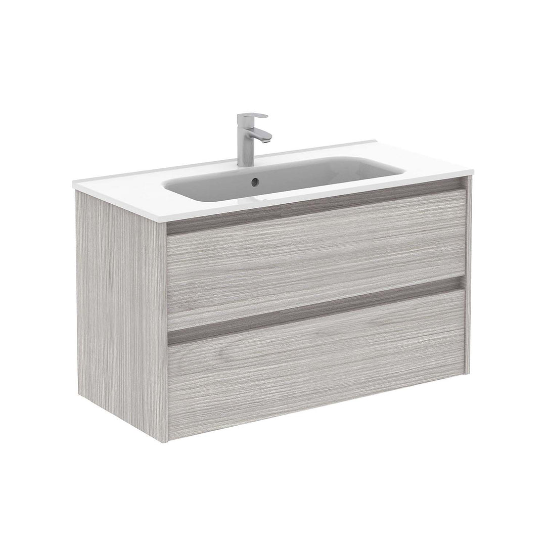 Samoa 40 inches wall mounted Bathroom Vanity 2 drawers with ceramic sink console Roca Group