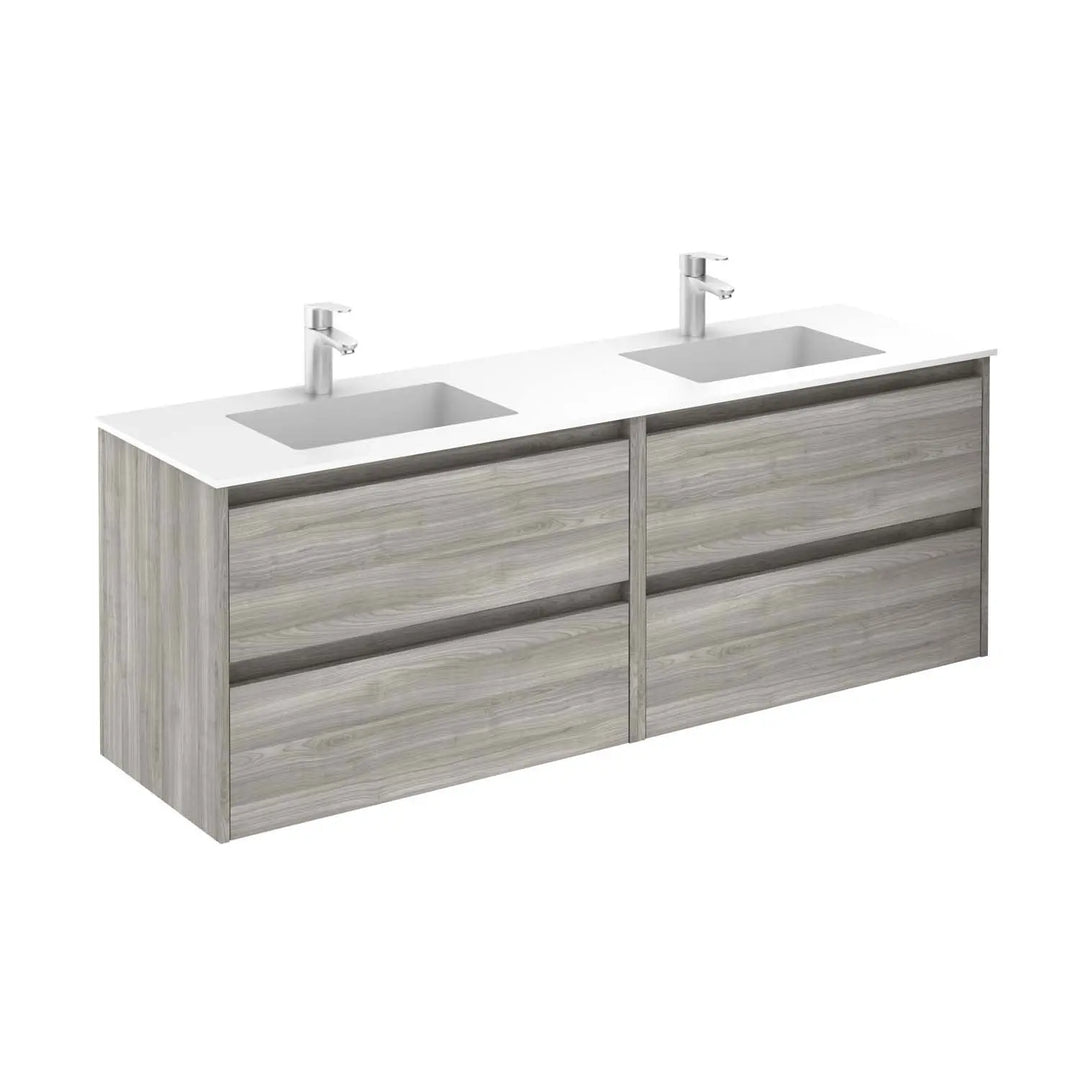 Samoa 64 inches bathroom vanity. Gray