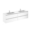 Samoa 80 inches bathroom vanity. White glossy