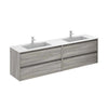 Samoa 80 inches bathroom vanity. Gray